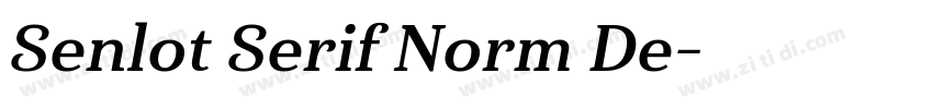 Senlot Serif Norm De字体转换